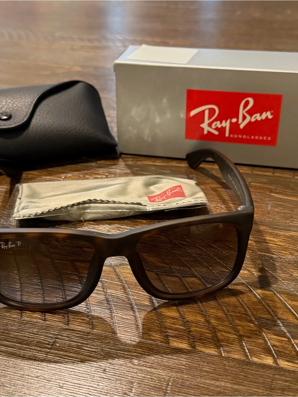 Ray-Ban Matte Brown Frame with Brown polarized Gradient Lenses
